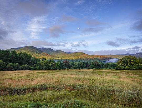 Adirondack Wetlands: View of the High Peaks from the scenic overlook (27 September 2018)