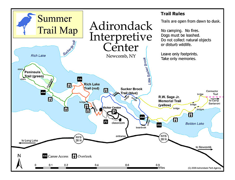 Adirondack Nature Trails: Adirondack Interpretive Center Map Adirondack Nature Trails: Adirondack Interpretive Center Map
